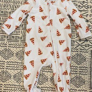 Caden Lane 0-3 Month Pizza Zipper Footie